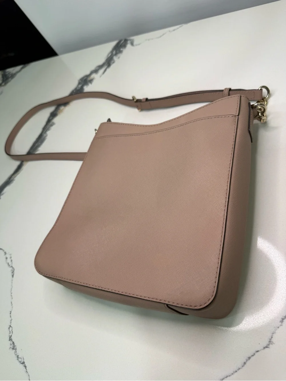 Michael Kors Crossbody Hamilton Traveler Oyster Leather Messenger Bag Purse